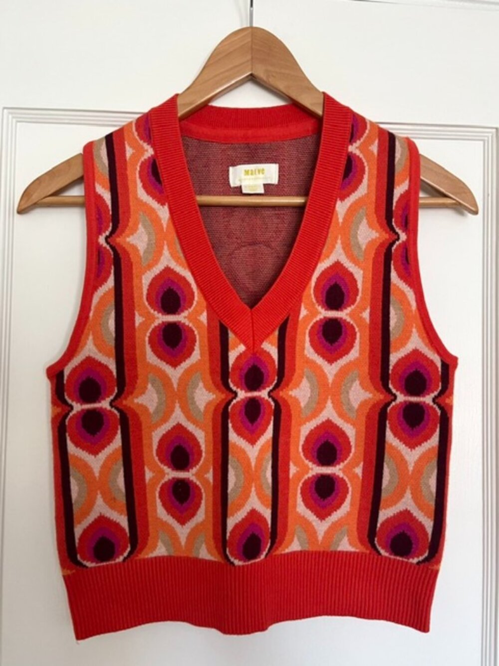 Anthropologie Maeve Vera Jacquard Sweater Vest | Size XS